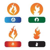 Fire flame logo vector illustration