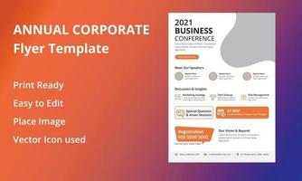 Annual Corporate Conference Flyer vector