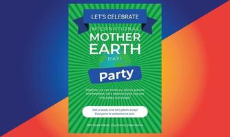 Happy Earth Day, Flyer Design, brochure, poster template. vector