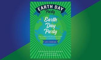 Happy Earth Day, Flyer Design, brochure, poster template. vector