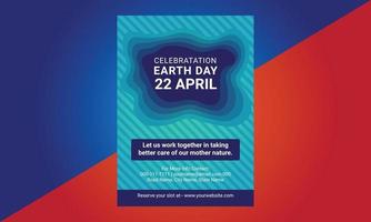 Happy Earth Day, Flyer Design, brochure, poster template. vector