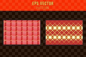 Red and green pattern seamless background endless landscape vector