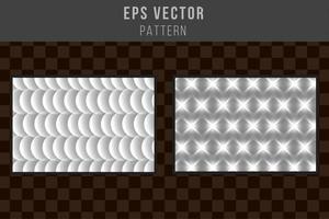 Set of grayscale seamless pattern black and white eps vector editable