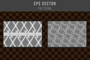 Set of grayscale seamless pattern black and white eps vector editable