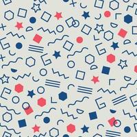 Seamless colored background pattern, various geometric shapes - Vector