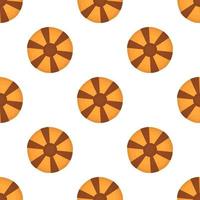 big set identical biscuit, kit colorful pastry cookie vector