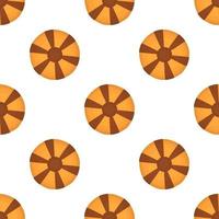 big set identical biscuit, kit colorful pastry cookie vector