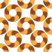 big set identical biscuit, kit colorful pastry cookie vector