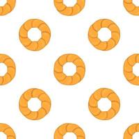 big set identical biscuit, kit colorful pastry cookie vector