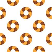 big set identical biscuit, kit colorful pastry cookie vector