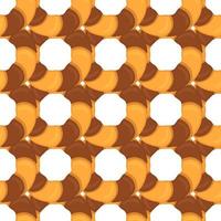 big set identical biscuit, kit colorful pastry cookie vector