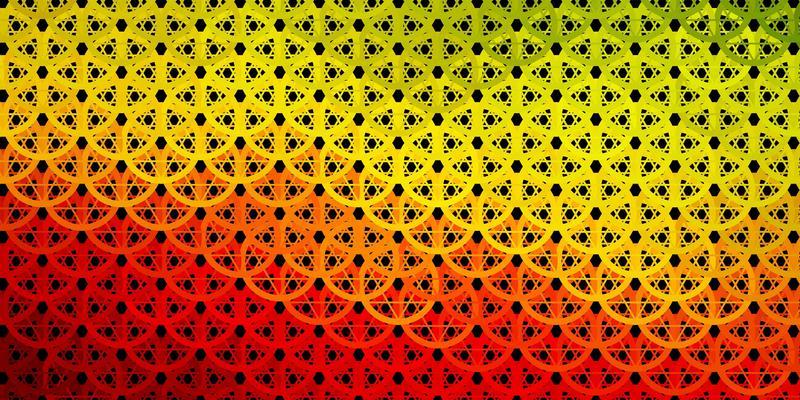 Dark Green, Red vector pattern with magic elements.