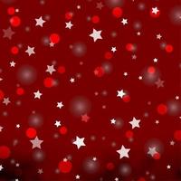 Light Red vector background with circles, stars.