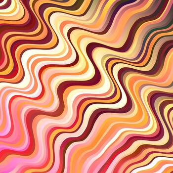 Light Red, Yellow vector pattern with curves.