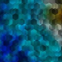 Light BLUE vector pattern with colorful hexagons.