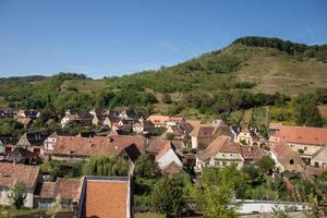 Biertan, Sibiu, Romania,2020, panoramic view from the tower photo