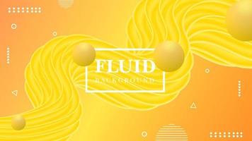 Fluid background with golden color free  Vector