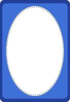 Empty oval shape banner template vector