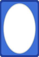 Empty oval shape banner template vector