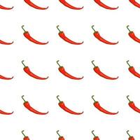 Seamless pattern with chilli peppers. print with red hot vegetables vector