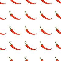 Seamless pattern with chilli peppers. print with red hot vegetables vector