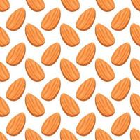 Seamless pattern with almonds vector