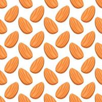 Seamless pattern with almonds vector