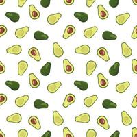 Seamless pattern with avocado vector