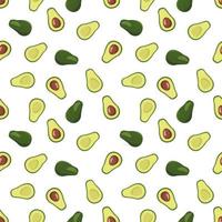 Seamless pattern with avocado vector