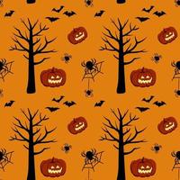 Halloween pattern, festive autumn decoration vector