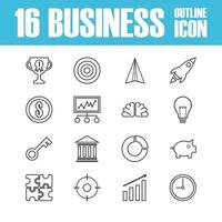 business outline icon vector