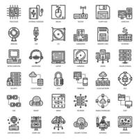 conjunto de iconos de computadora vector