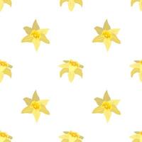 Seamless pattern with flowers daffodils vector