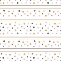 Abstract seamless pattern with lines and dots vector