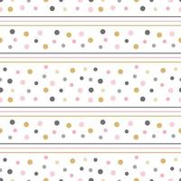 Abstract seamless pattern with lines and dots vector