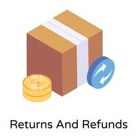 Returns and Refunds vector