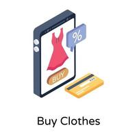 Buy Clothes App vector