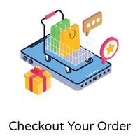 Checkout Your Order vector