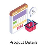 Product Details and Discount vector