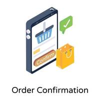 Order Confirmation and verification vector