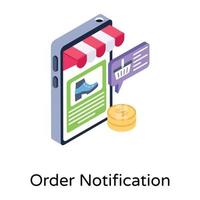 Order Notification App vector