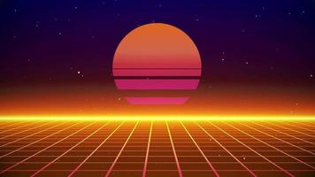 Sun Retro Style 80s Background video