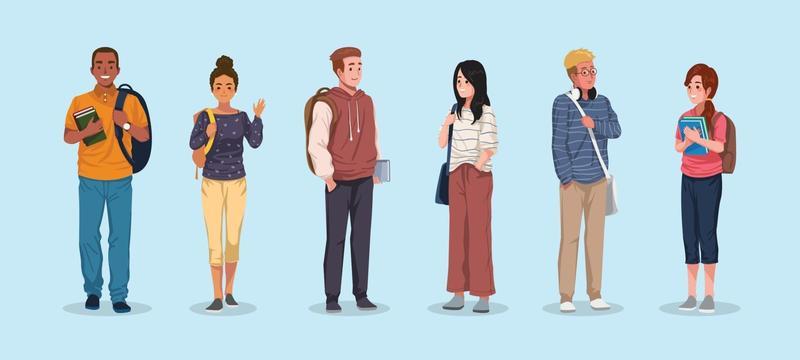 University Student Character Concept Collection