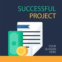 Successful Project Banner vector