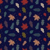 Pattern of various autumn leaves. Vector illustration