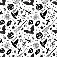 Spooky Halloween seamless background pattern vector