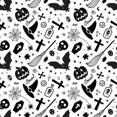 Spooky Halloween seamless background pattern