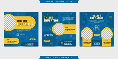 Set of social media stories post template design vector