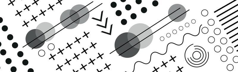 Abstract background with different geometric shapes - illustration