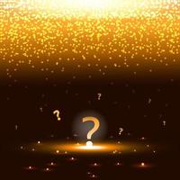 Glowing question mark with sparks vector